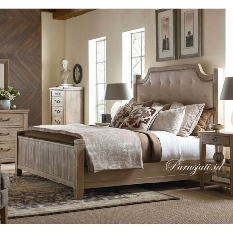 Tempat Tidur Rustic Minimalis Modern Kayu Jati