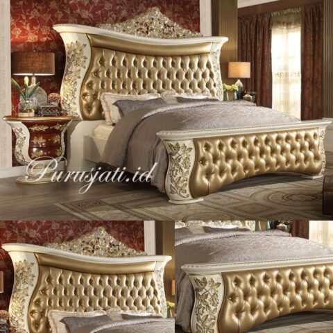 Tempat Tidur Ukir Mewah Italian Style