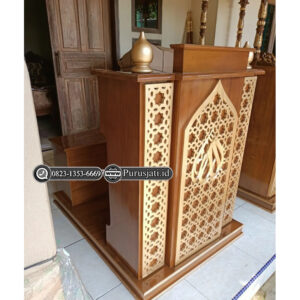 Mimbar Masjid Minimalis Dudukan Jati Jepara