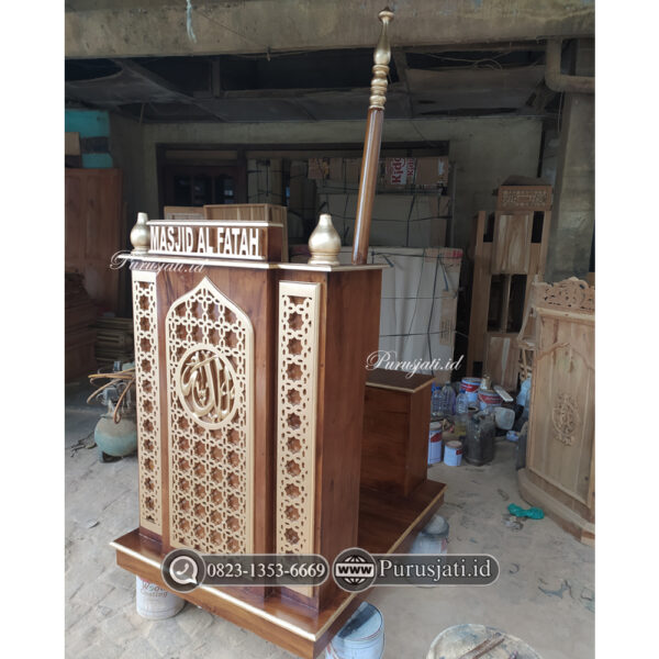 Mimbar Podium Masjid Al Fatah Plus Bangku
