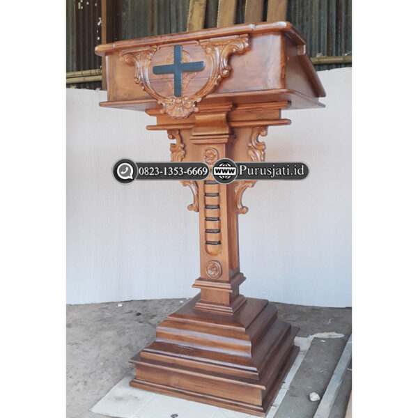 Mimbar Podium Gereja Katolik Model Minimalis Klasik